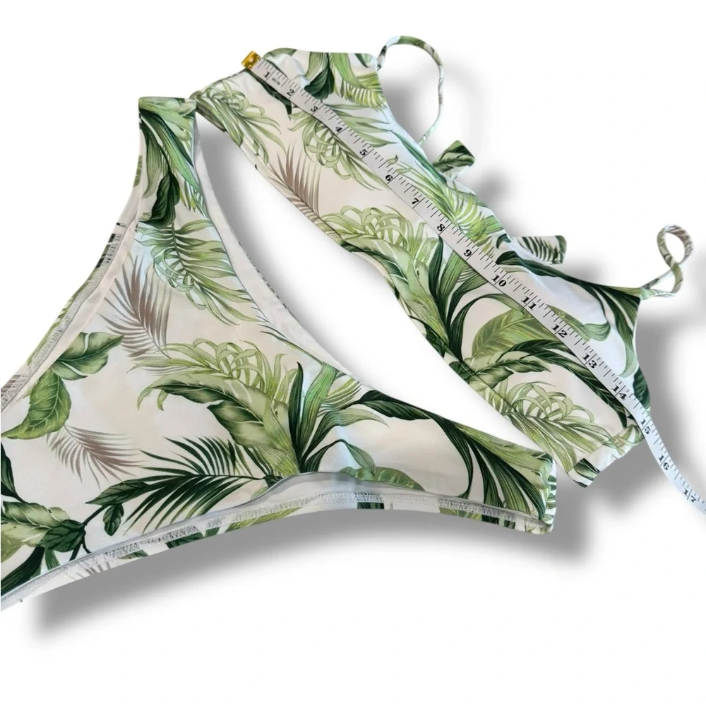 Monday Swimwear Tropical Leaf Bikini Top (L)‎ and Bottom (V)